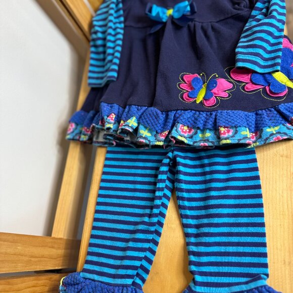 💙 Rare Too! Butterfly 2-Piece Outfit (12M) - Picture 4 of 9